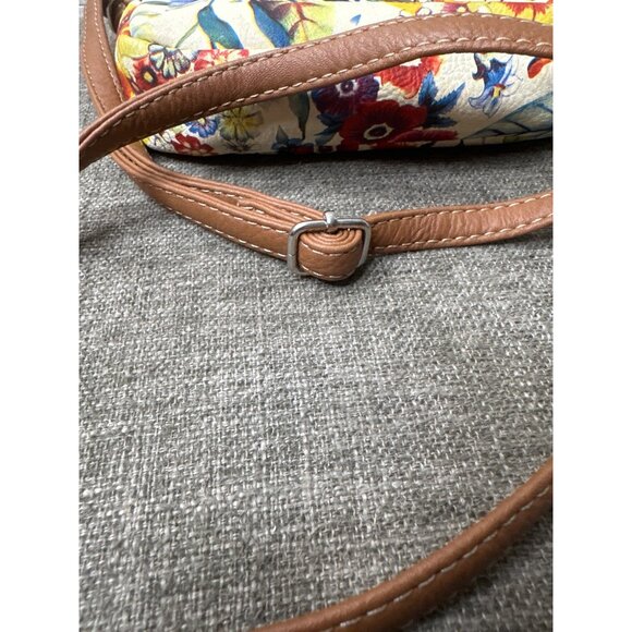 Multi Sac Floral Crossbody Bag With Adjustable Strap & Zippered Pockets Boho - Picture 9 of 11